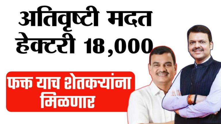 महाराष्ट्रातील शेतकऱ्यांना हेक्टरी एवढी मदत मिळणार पहा.