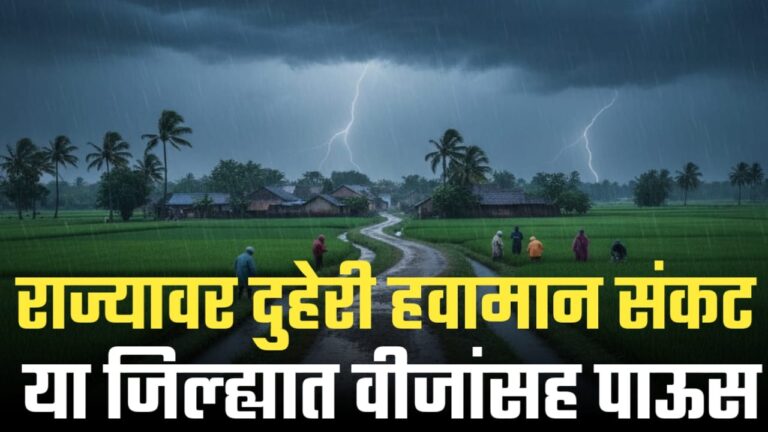 राज्यावर दुहेरी हवामान संकट ; ‘मोंथा’ चक्रीवादळाचे अवशेष विदर्भात, मुसळधार पावसाचा इशारा.